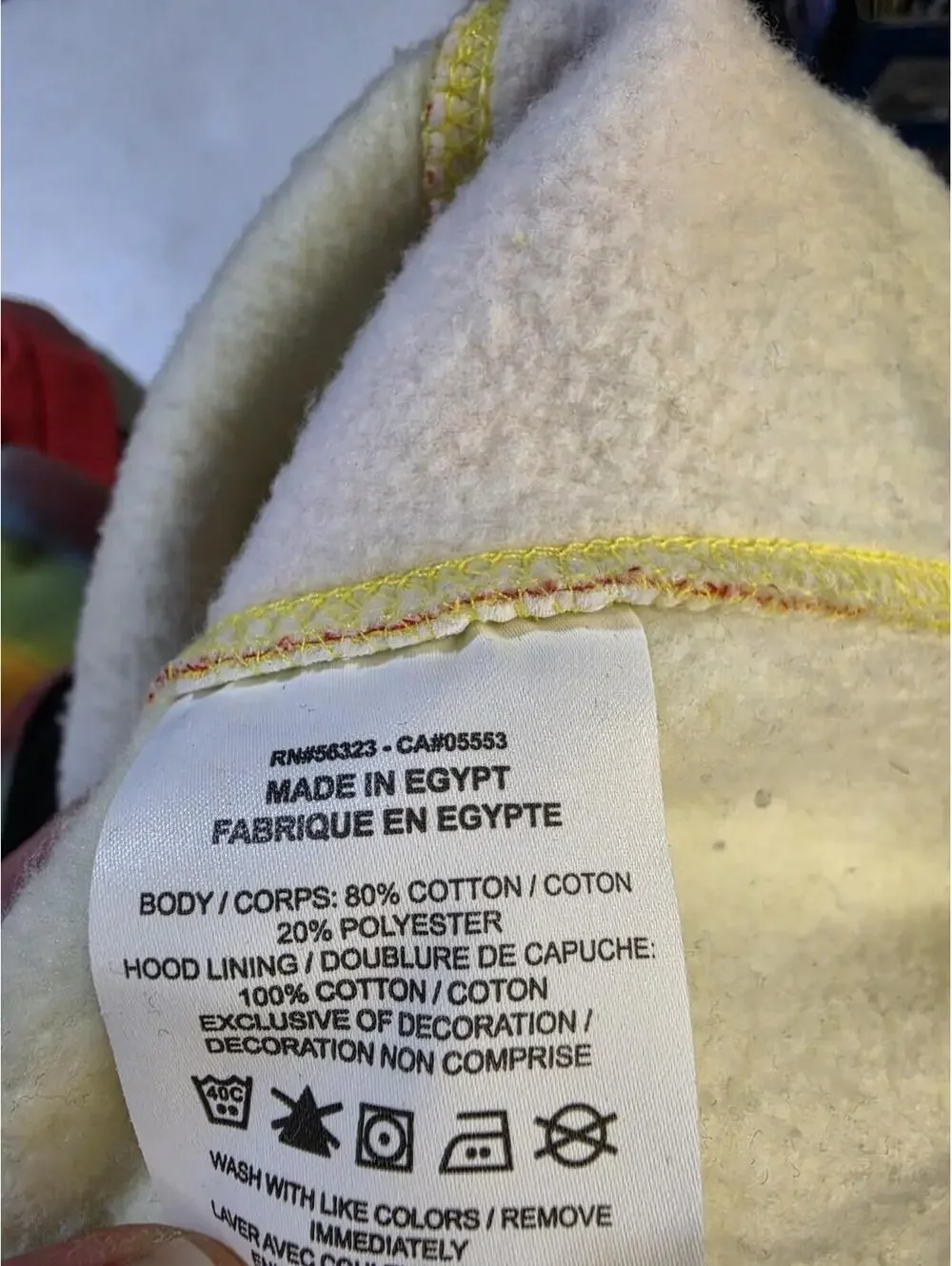 Nike Tie-Dye Pullover Hoodie in Yellow, Red, Blue